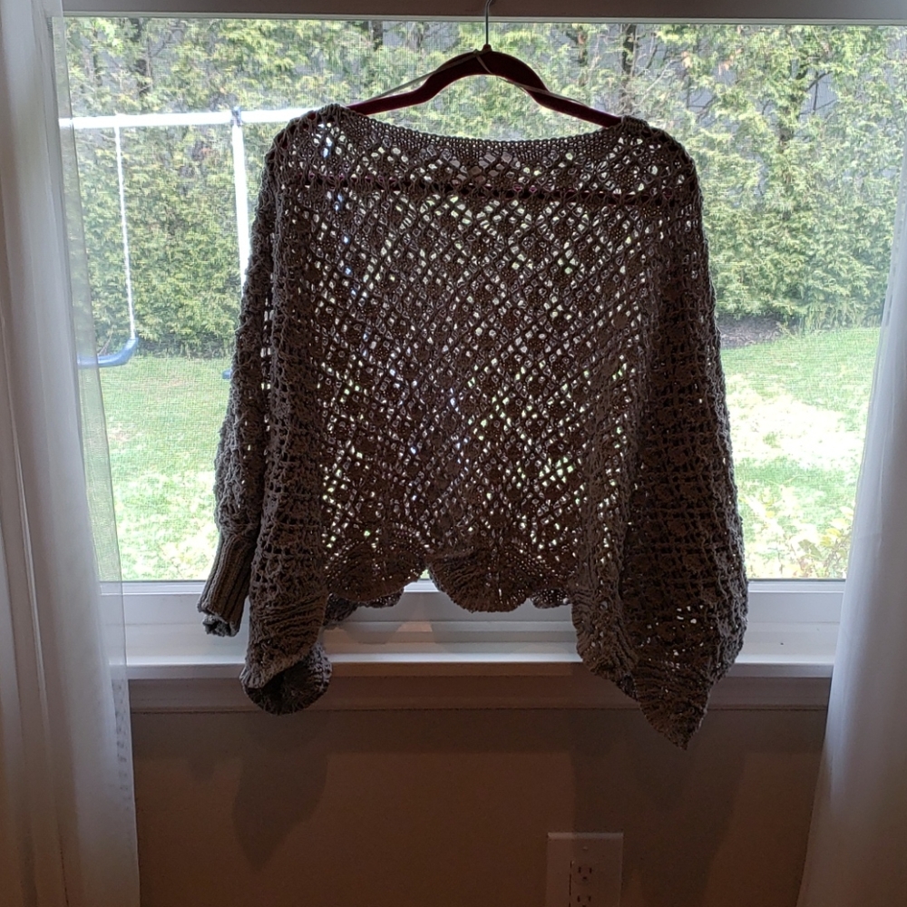 Shawl sweater, sage